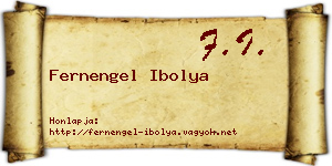 Fernengel Ibolya névjegykártya